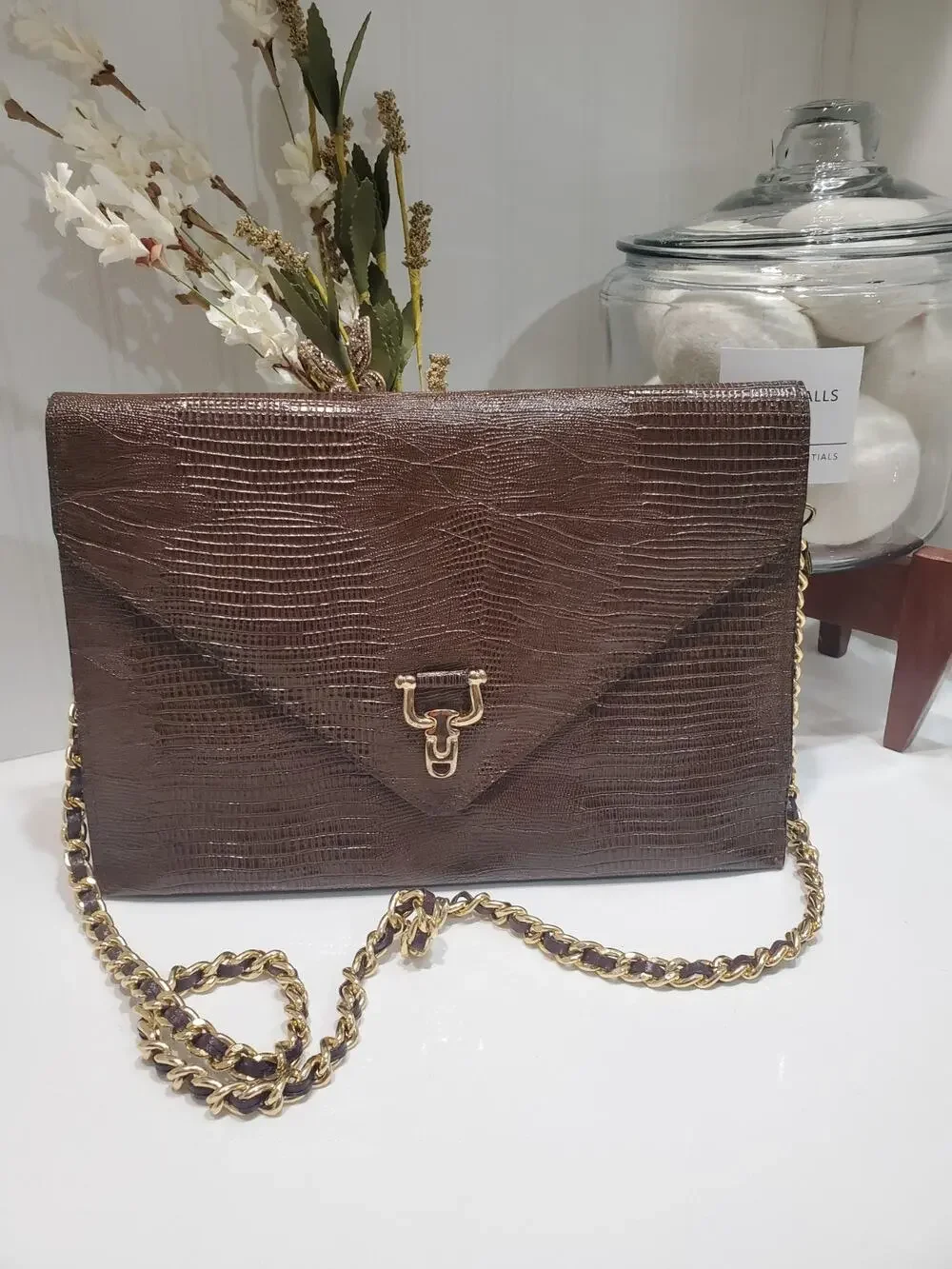 Vintage Croc Print Classy Purse